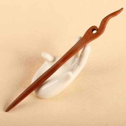 PF076 - 17cm Red Sandalwood Hair Sticks - Wholesale