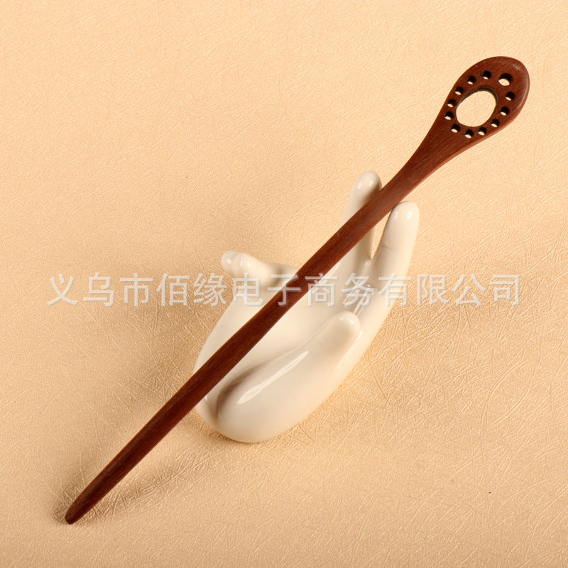 PF077 - 17cm Red Sandalwood Hair Sticks - Wholesale