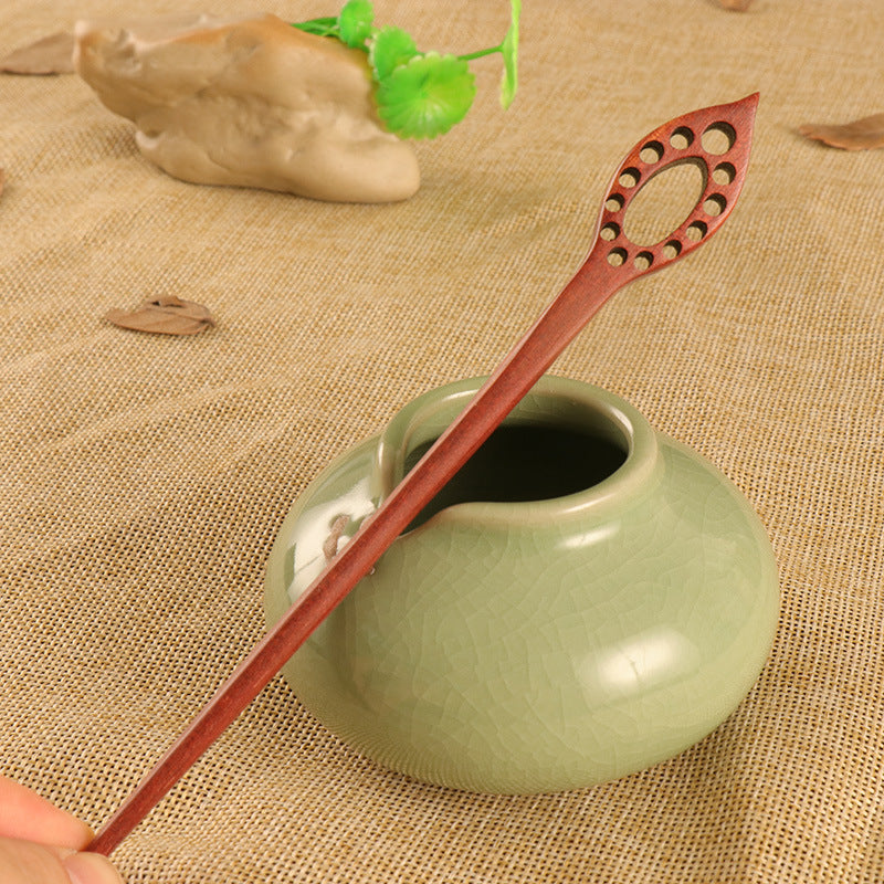 PF077 - 17cm Red Sandalwood Hair Sticks - Wholesale