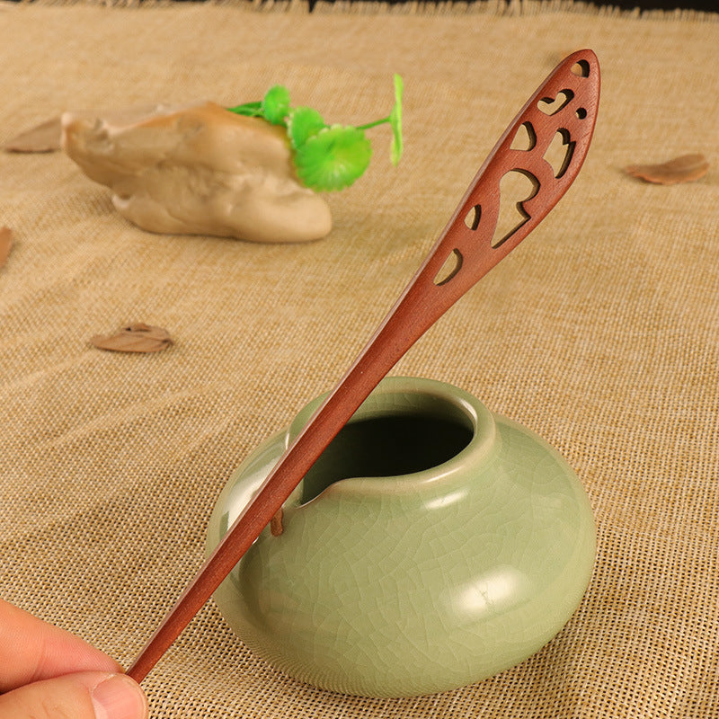PF077 - 17cm Red Sandalwood Hair Sticks - Wholesale
