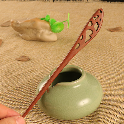 PF077 - 17cm Red Sandalwood Hair Sticks - Wholesale