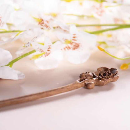 PF157 - Golden Phoebe Plum Blossom Hair Sticks - Wholesale