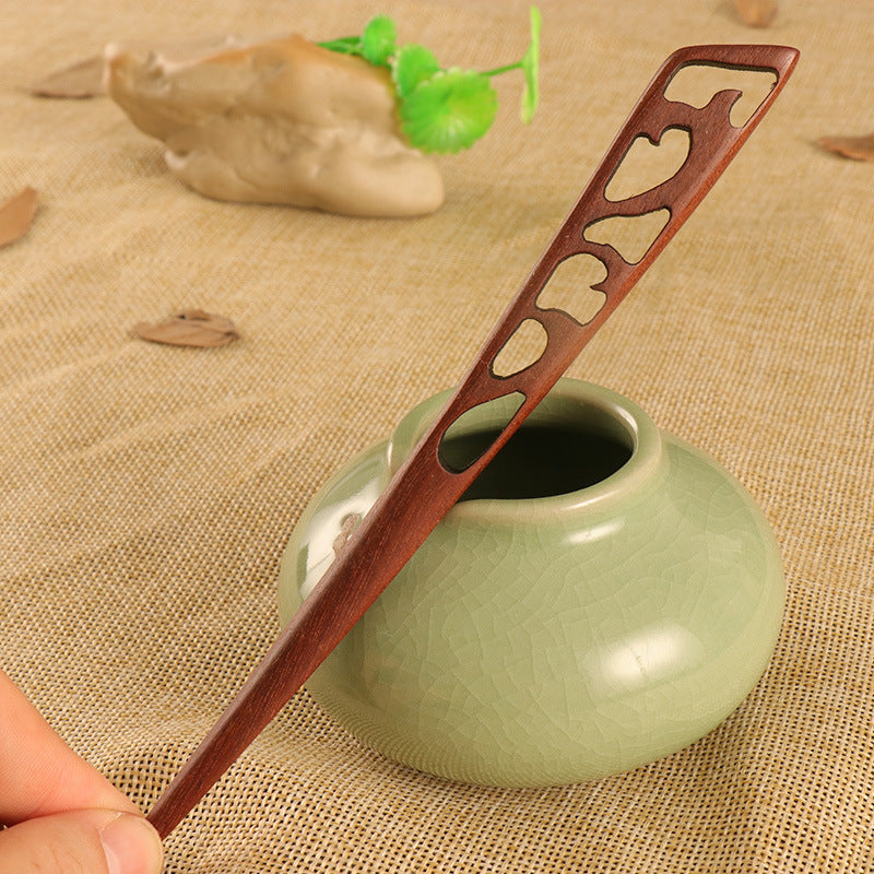 PF077 - 17cm Red Sandalwood Hair Sticks - Wholesale
