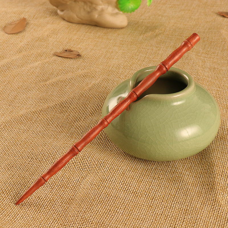 PF077 - 17cm Red Sandalwood Hair Sticks - Wholesale