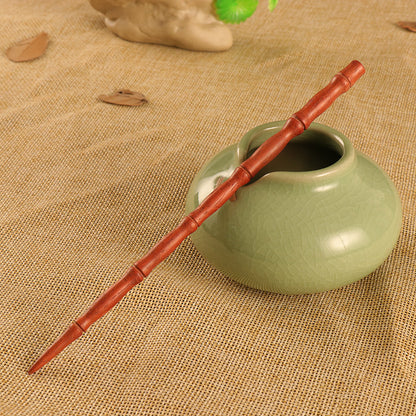 PF077 - 17cm Red Sandalwood Hair Sticks - Wholesale