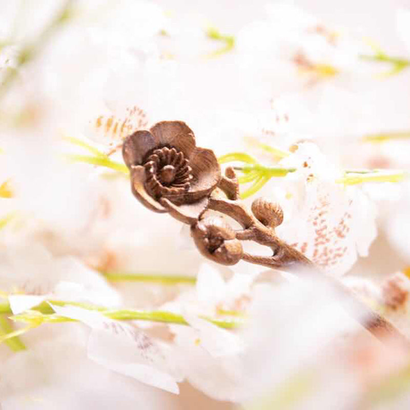 PF157 - Golden Phoebe Plum Blossom Hair Sticks - Wholesale