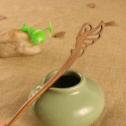 PF097 - 18cm Green Sandalwood Hair Sticks - Wholesale