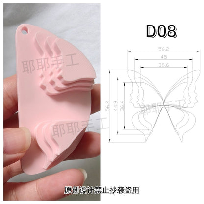 Butterfly Wire Form Templates - Multi Size Molds for Ronghua - D01-D18