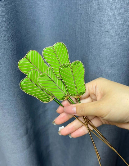 Fermaglio per capelli su misura a ventaglio - Fermaglio per capelli in seta verde (Chanhua)