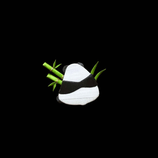 Panda Bespoke Brooch-Silk Brooch(Chanhua)