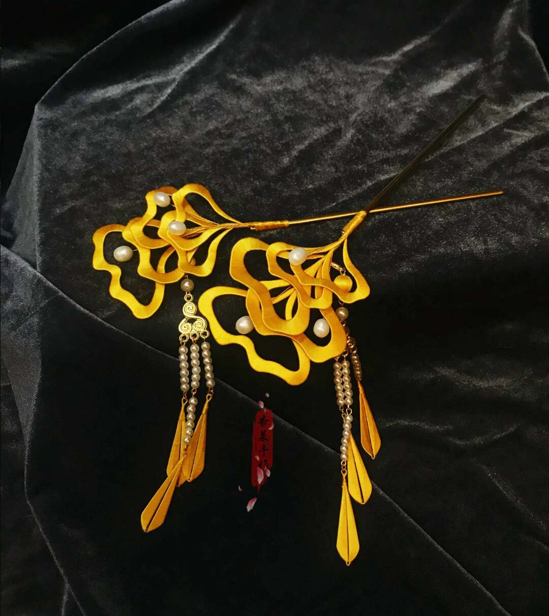 Ginkgo Bespoke Hairpin-Yellow Silk Hairpin(Chanhua)