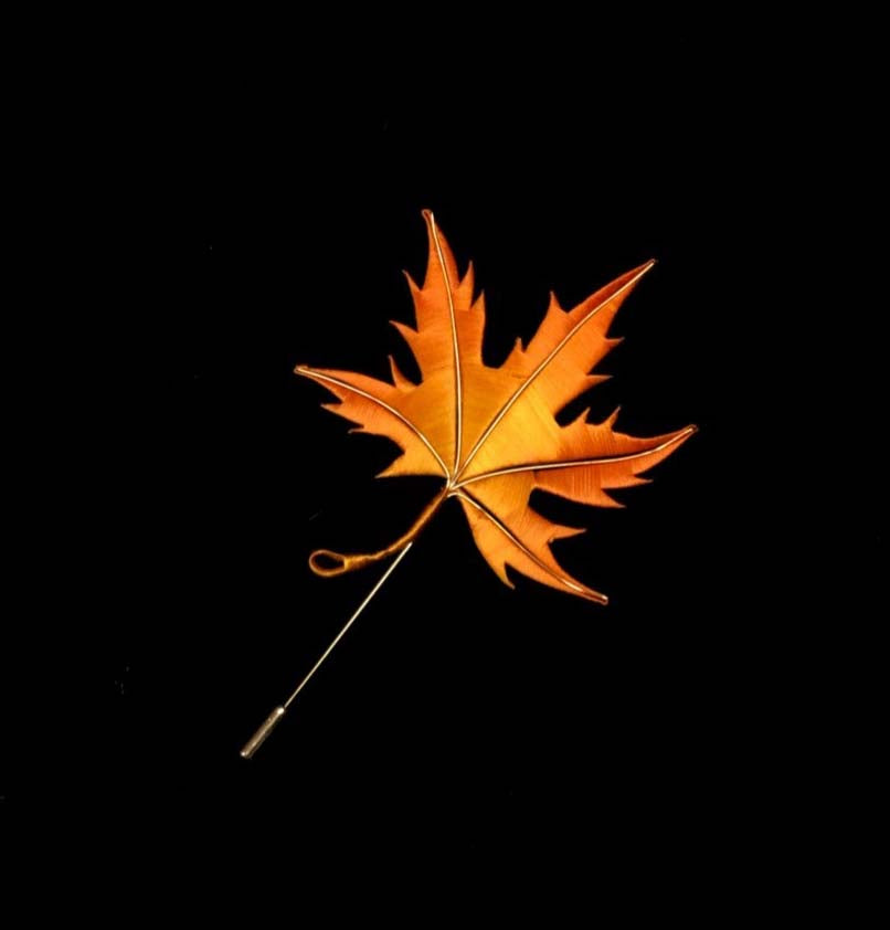 Leaf Bespoke Brooch-Silk Brooch(Chanhua)