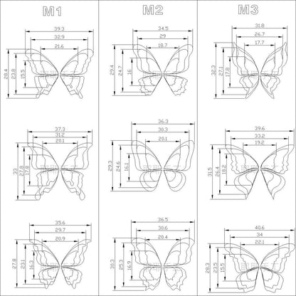 Butterfly & Petal Wire Form Templates - Multi Size Molds for Ronghua