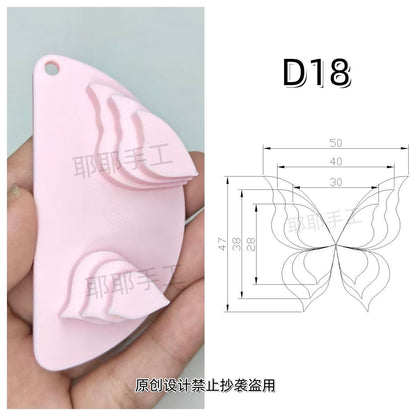 Butterfly Wire Form Templates - Multi Size Molds for Ronghua - D01-D18