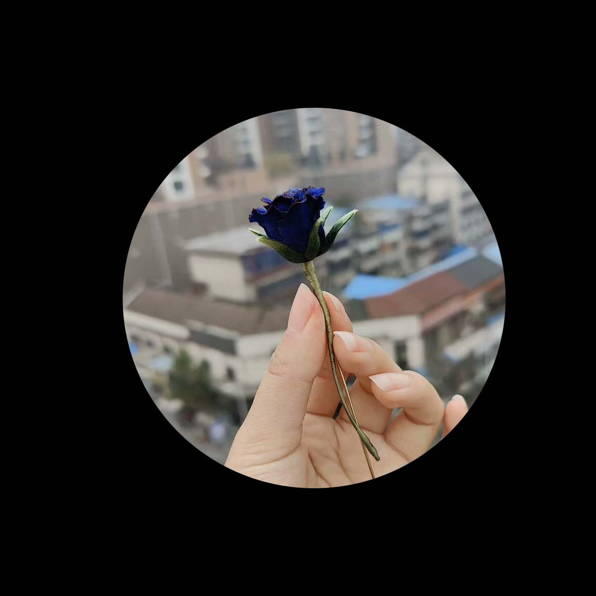 Rose Bespoke Corsage-Silk Corsage(Ronghua).Blue Rose