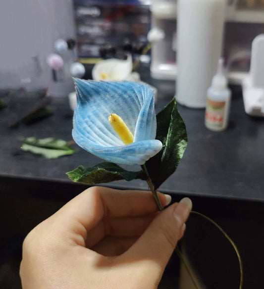 Spilla Calla su misura-Spilla in seta (Ronghua)