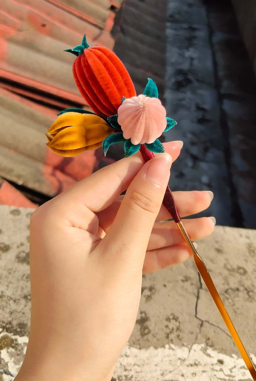Fermaglio per capelli su misura Fruttuoso-Fermaglio per capelli in seta (Ronghua)