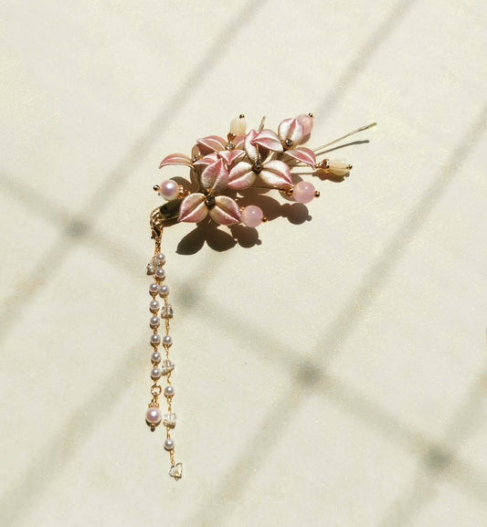 Spilla fatta a mano Floret-Spilla in seta (Chanhua)