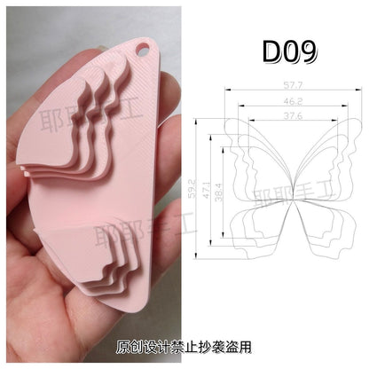 Butterfly Wire Form Templates - Multi Size Molds for Ronghua - D01-D18