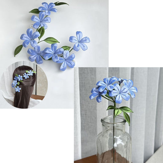 Kit fai da te Fiori Materiali Chanhua Fiocco di Neve Blu - Include tutorial video dettagliato