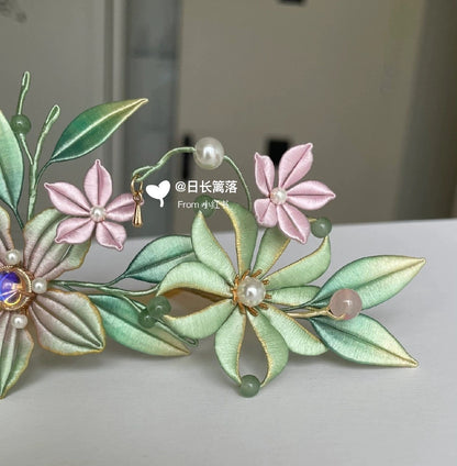 Flower Bespoke Hair Crown - Silk Hair Crown(Chanhua)
