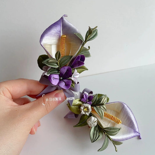 Corsage Su Misura Giglio Calla - Corsage in Seta (Chanhua)