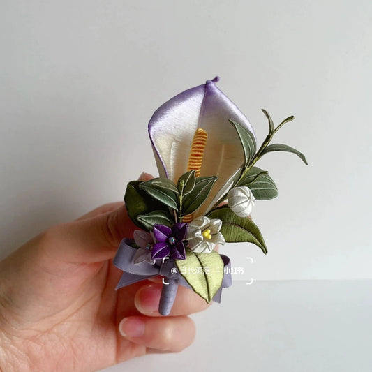 Corsage Su Misura Giglio Calla - Corsage in Seta (Chanhua)