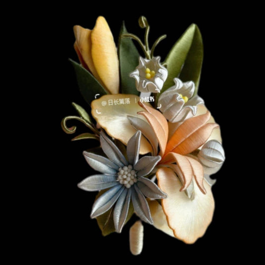 Bouquet Corsage su Misura - Corsage di Seta (Chanhua)