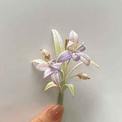 Spilla Bespoke Orchidea - Spilla di Seta(Chanhua)