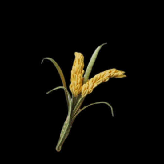 Spilla personalizzata Spighe di grano - Spilla in seta (Chanhua)