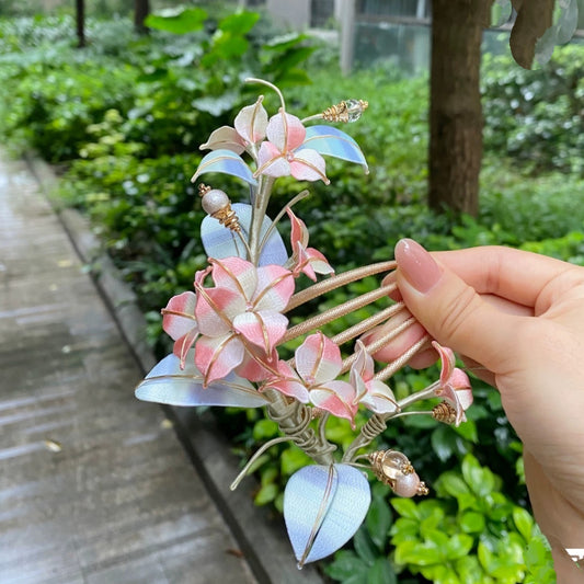 Fermaglio per capelli su misura Bougainvillea - Fermaglio per capelli in seta (Chanhua)