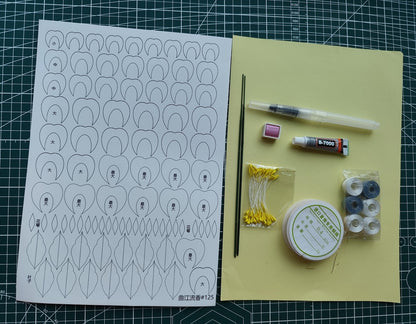 Changchun Flower Chanhua Materials Flowers DIY Kit - Include Detailed Video Tutorial