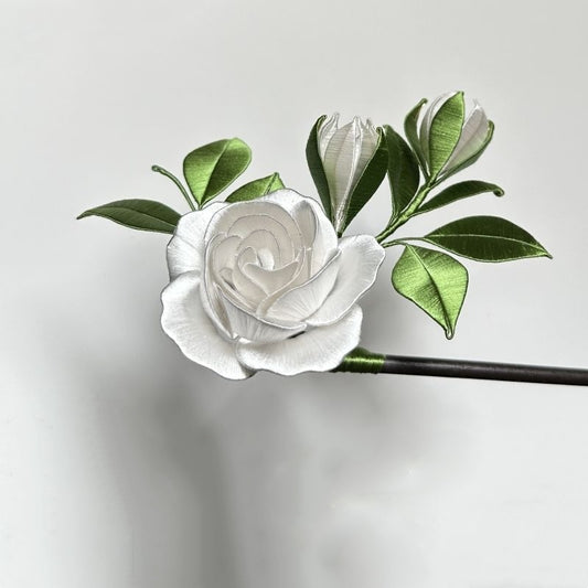 Kit fai da te per forcina Chanhua con gardenia - Include tutorial video dettagliato