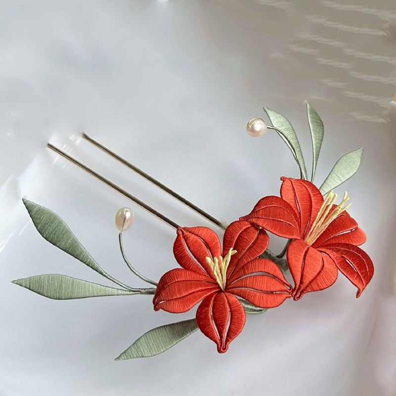 Lingxiao Flower Hairpin Chanhua Materials Flowers DIY Kit - Include Detailed Video Tutorial