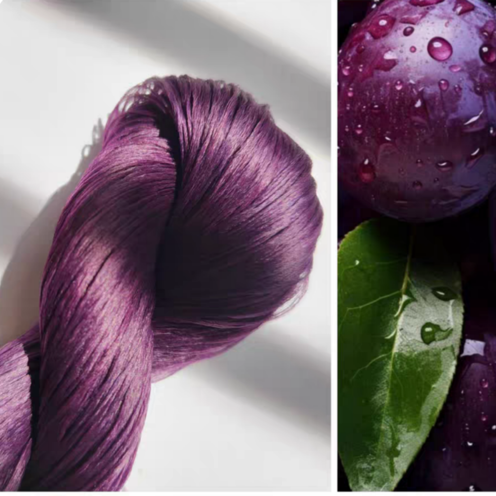 20g 5A Raw Silk Mulberry Silk Thread(%葡萄紫 Purple) - For Ronghua, Wigs