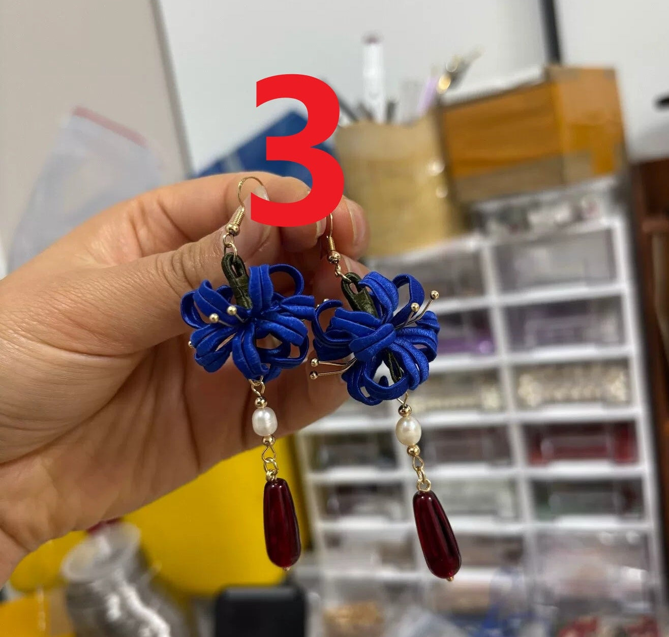 PF227 - Spider Lily Chanhua Earrings - Wholesale
