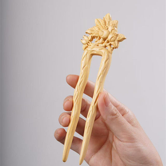 PF143 - Intricate Wooden Hair Sticks - Wholesale