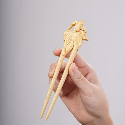 PF143 - Intricate Wooden Hair Sticks - Wholesale