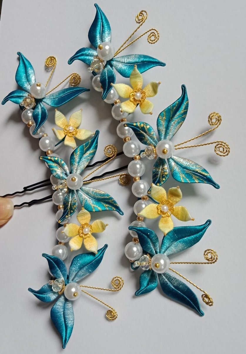 Handmade Thread-Wrapped Butterfly Hair Fork - Artisanal Chanhua Wedding Hairpin