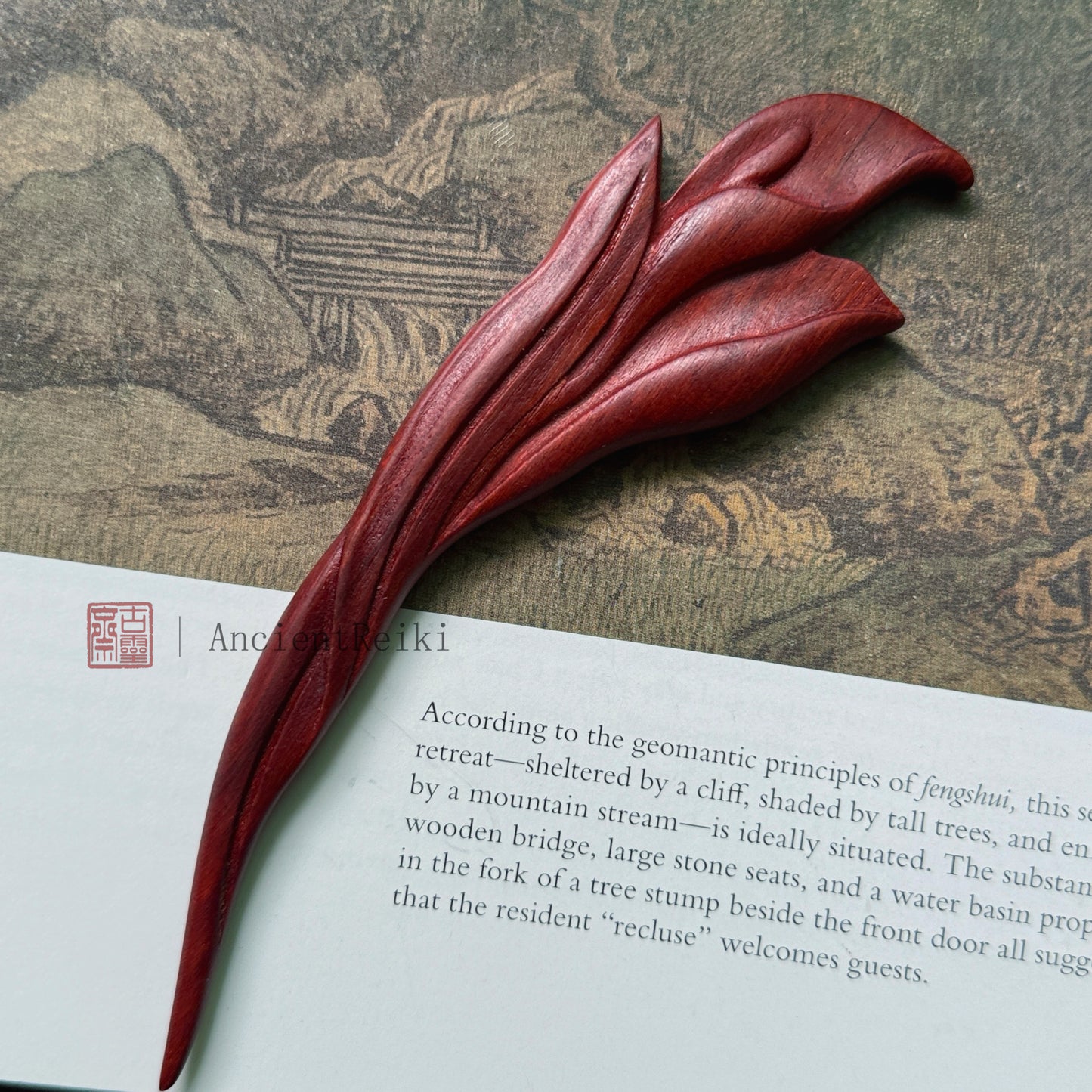 PF164 - 14.5cm African Padauk Hair Sticks - Wholesale