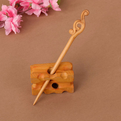 PF101 - 18cm Peach Wood Hair Sticks - Wholesale