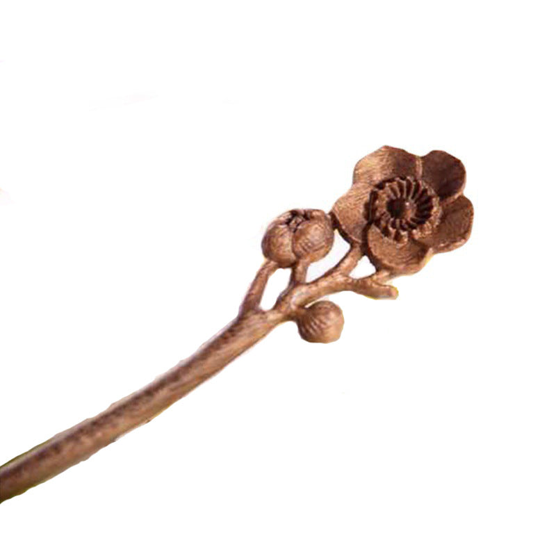 PF157 - Golden Phoebe Plum Blossom Hair Sticks - Wholesale