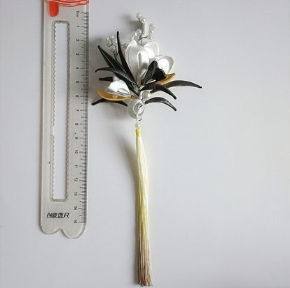Handmade Chanhua Thread-Wrapped Floral Brooch - Elegant Wedding & Banquet Accessory