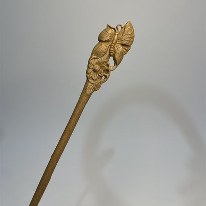 PF145 - 20cm Green Sandalwood Hair Sticks - Wholesale