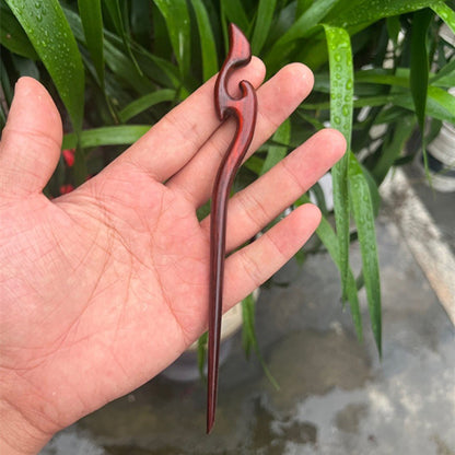 PF161 - 18cm Red Sandalwood Hair Sticks - Wholesale