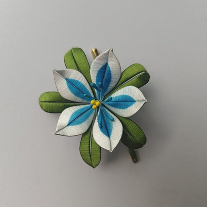 Handmade Thread-Wrapped Silent Princess Brooch - Artisanal Chanhua Floral Pin