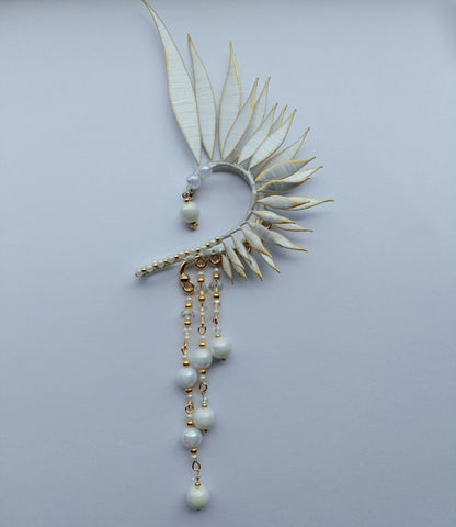 Black Wings Bespoke Earrings - Silk Earrings(Chanhua)