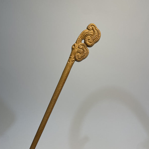 PF145 - 20cm Green Sandalwood Hair Sticks - Wholesale