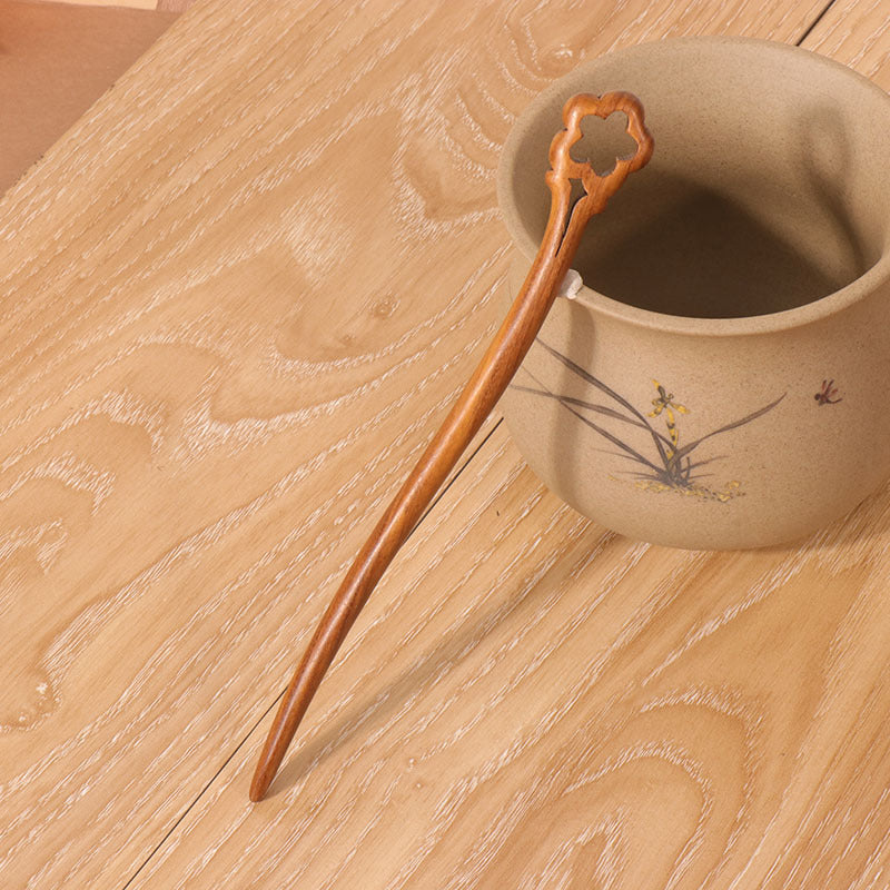PF095 - Bâtons à cheveux en bois de santal vert 18cm - Vente en gros
