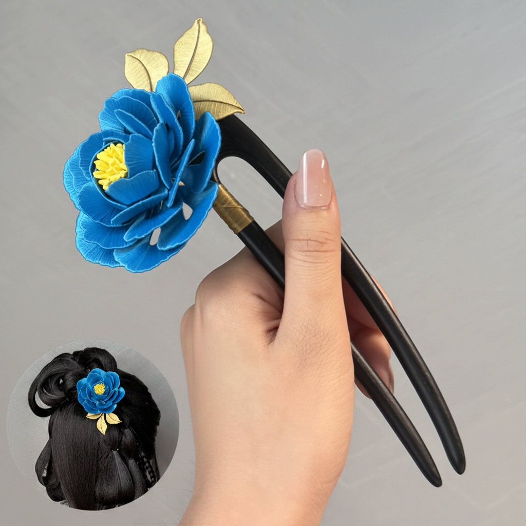 Peony Hairpin Chanhua Materials Flowers DIY Kit - Include Detailed Video Tutorial